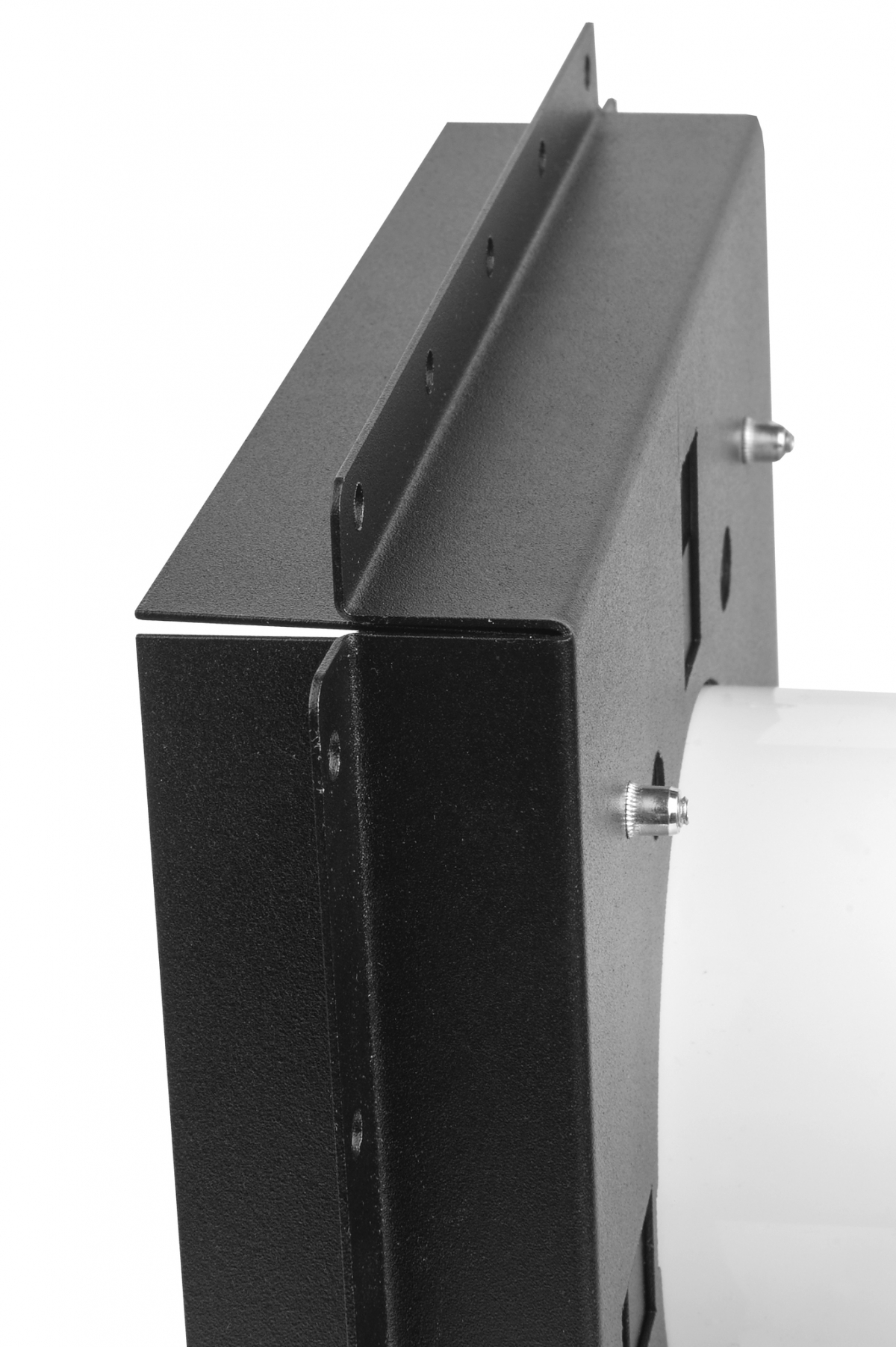 Теневой диффузор под плитку FoZa 237х237 с вентилятором 125СК, обратный клапан, черная, d125мм