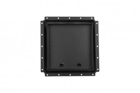 Теневой диффузор под плитку FoZa 237х237 с вентилятором на шарикоподшипнике 125СНК, обратный клапан, таймер+датчик влажности, черная, d125мм