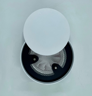 Теневой диффузор для натяжного потолка FoZa FoZa d150мм с вентилятором на шарикоподшипнике d100мм с выходом на трубу 60х204мм